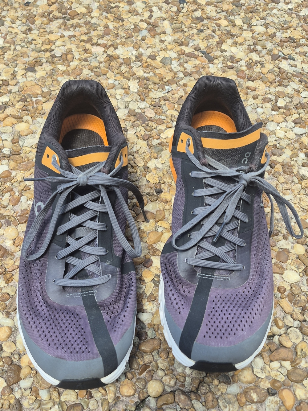 On Cloud X Men’s 9.5 Purple Gray Orange Running Training Shoes - Picture 14 of 16